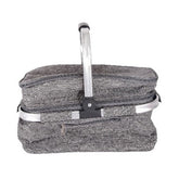 Foldable Insulated Picnic Basket-Aluminum Frame